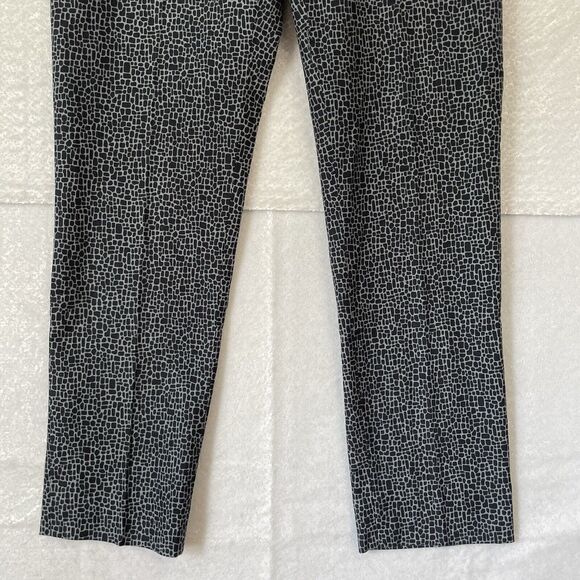 Banana Republic Pants Size 2 Navy Blue Print Hampton Fit Flat Front Ankle NEW - Picture 4 of 10
